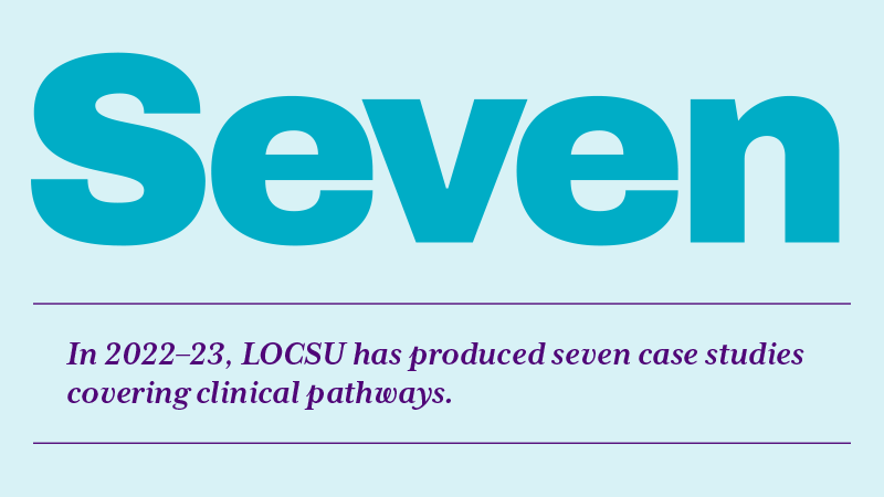 In 2022–23, LOCSU has produced seven case studies covering clinical pathways.
