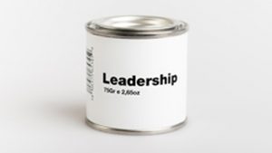 Tin with Leadership written on it