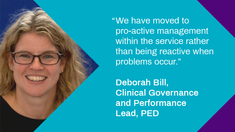 Deborah Bill, Clinical Governance and Performance Lead, PED