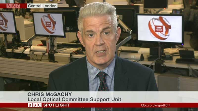 Chris McGachy on BBC TV News